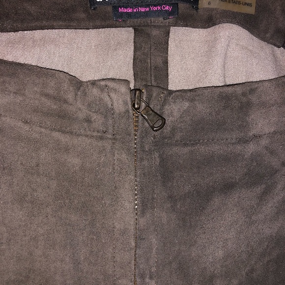 Alice and Olivia brown suede leggings - Picture 3 of 4